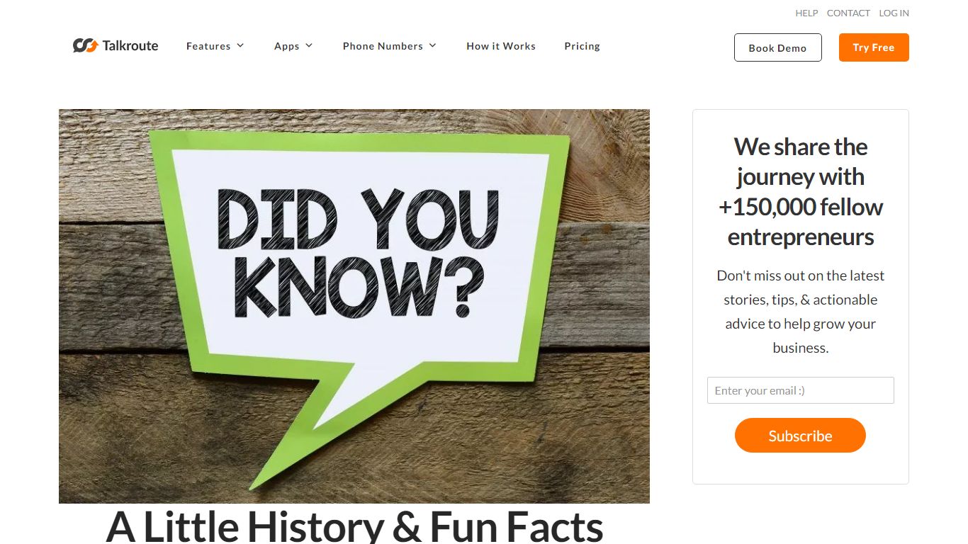 A Little History & Fun Facts About Phone Numbers - Talkroute
